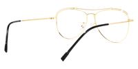 Aviator Black/Gold Eyeglasses | Vooglam.com Side View