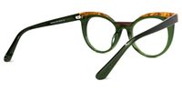 Cat Eye Green Eyeglasses | Vooglam.com Side View