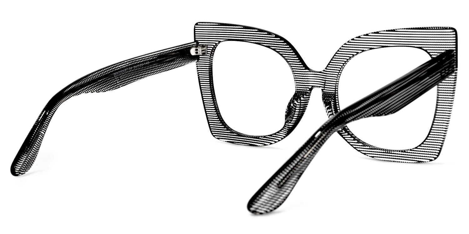 Butterfly Black/Crystal Eyeglasses | Vooglam.com Side View