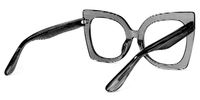 Butterfly Black/Crystal Eyeglasses | Vooglam.com Side View