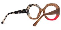 Karida - Geometric Shiny/Gold Eyeglasses | Vooglam Side View