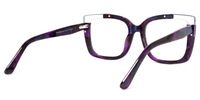 Angelia - Square Purple/Floral Eyeglasses | Vooglam Side View