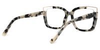 Angelia - Square Light/Tortoise Eyeglasses | Vooglam Side View