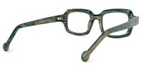 Rectangle Green/Yellow Eyeglasses | Vooglam.com Side View