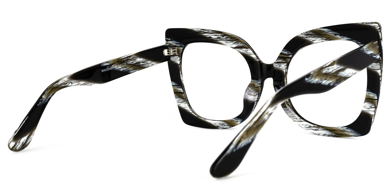 Butterfly Dark/Green Eyeglasses | Vooglam.com Side View