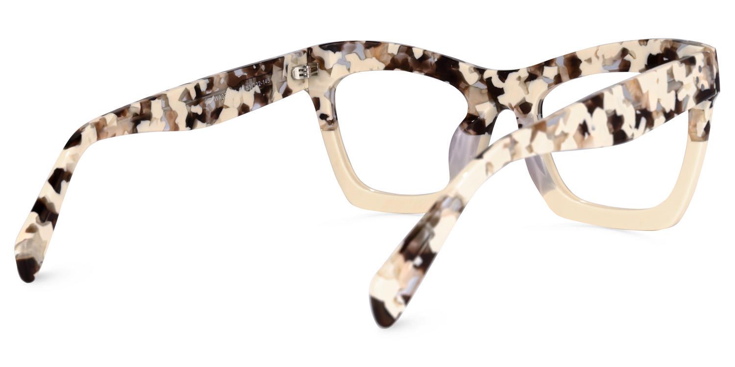 Sienna - Classy Light Tortoise Shell Eyeglasses | Vooglam Side View