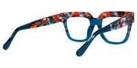 Yolanda - Square Blue/Orange Eyeglasses - 3
