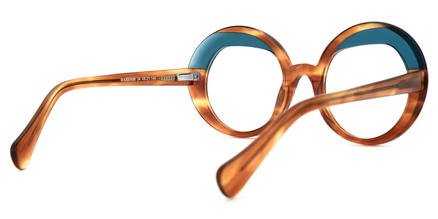 Round Tortoise Eyeglasses | Vooglam.com Side View