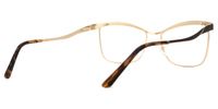 Browline Gold Eyeglasses | Vooglam.com Side View