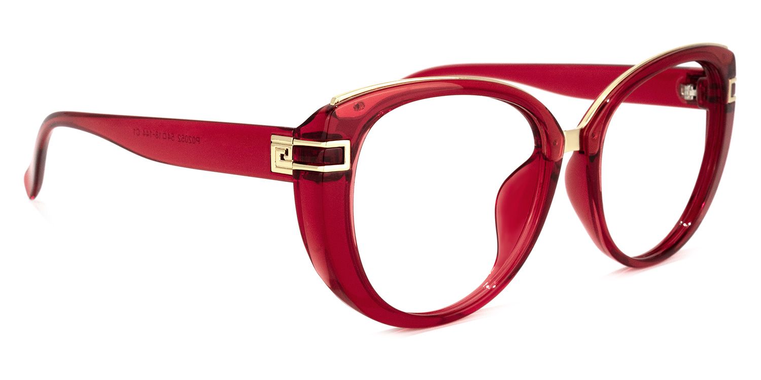 Bessie - Oval Wine/Red Eyeglasses product detail 5