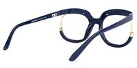 Fredia - Dark Blue Avant-Garde Frame Glasses | Vooglam Side View