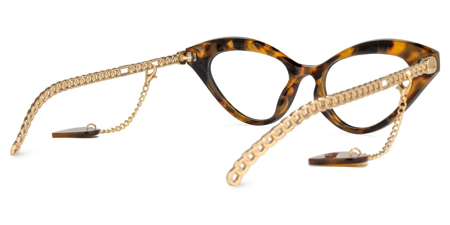Cat Eye Tortoise Eyeglasses | Vooglam.com Side View
