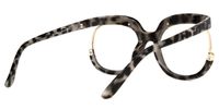 Fredia - Leopard Print Glasses with Gold Detail | Vooglam Side View