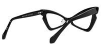 Immy - Geometric Black Eyeglasses | Vooglam Side View