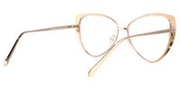 Tristan - Geometric Purple Eyeglasses | Vooglam Side View