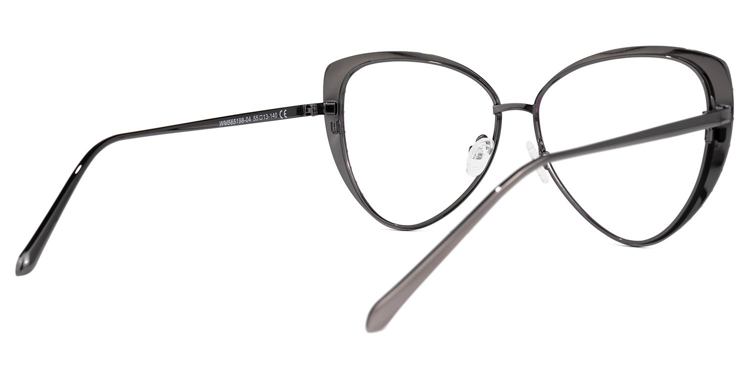 Tristan - Geometric Pink Eyeglasses | Vooglam Side View