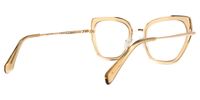 Lobato - Square Brown Eyeglasses | Vooglam Side View