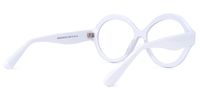 Round White Eyeglasses | Vooglam.com Side View