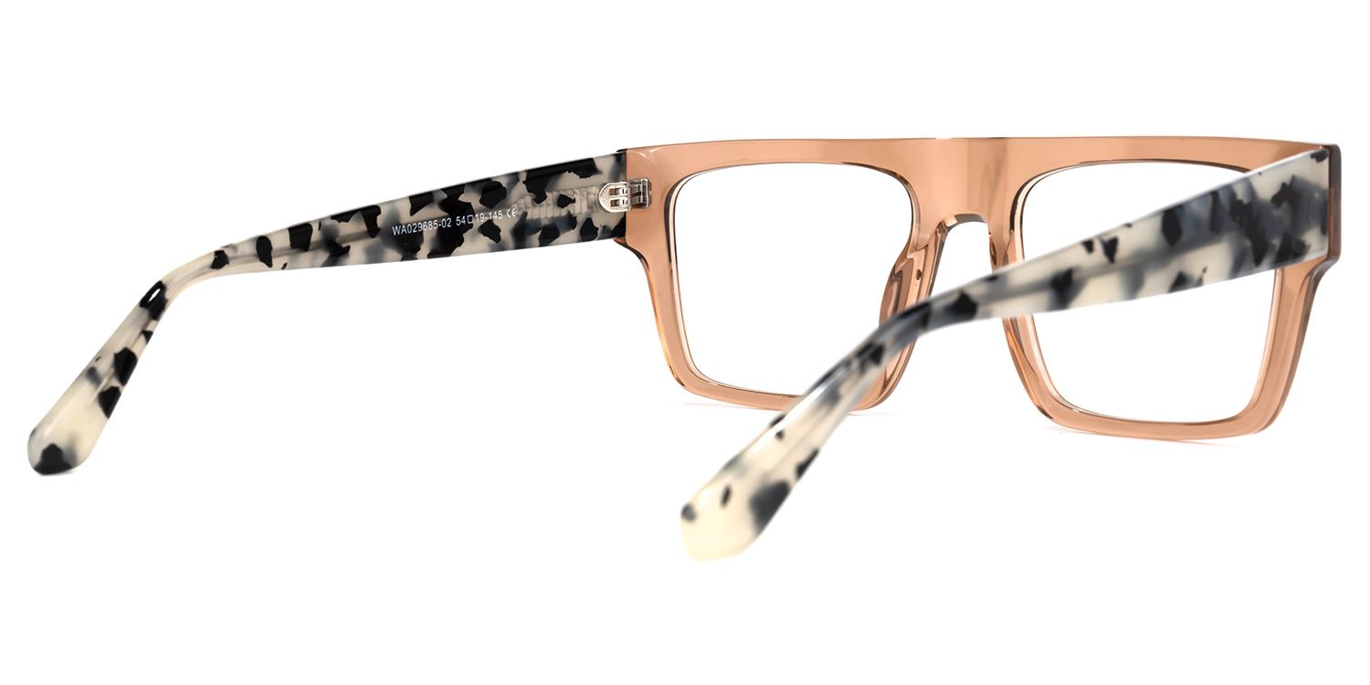 Muara - Aviator Brown Eyeglasses | Vooglam Side View