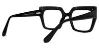 Fabianne - Square Black Eyeglasses | Vooglam Side View