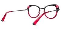 Sherrod - Round Red Eyeglasses | Vooglam Side View