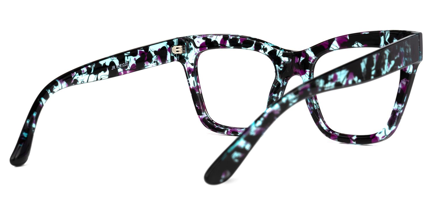 Bonilla - Square Floral Eyeglasses | Vooglam Side View