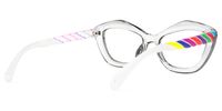 Campbell - Geometric Grey Eyeglasses | Vooglam Side View