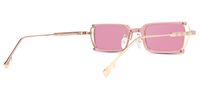 Sevilla - Rectangle Pink Sunglasses | Vooglam Side View