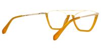 Guinto - Aviator Orange Eyeglasses | Vooglam Side View