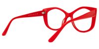 Galeana - Cat Eye Red Eyeglasses | Vooglam Side View
