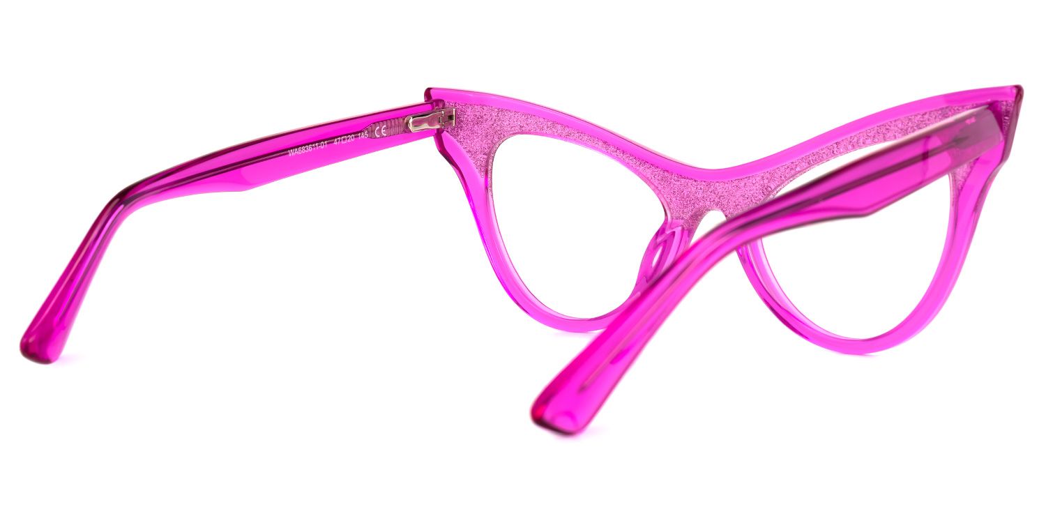 Cintron - Cat Eye Pink Eyeglasses | Vooglam Side View
