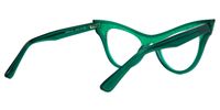 Cintron - Cat Eye Green Eyeglasses | Vooglam Side View