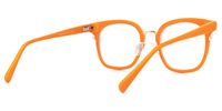 Aguilera - Square Orange Eyeglasses | Vooglam Side View