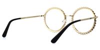 Ocana - Round Gold Eyeglasses | Vooglam Side View