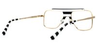 Frazier - Aviator Black/White Eyeglasses | Vooglam Side View