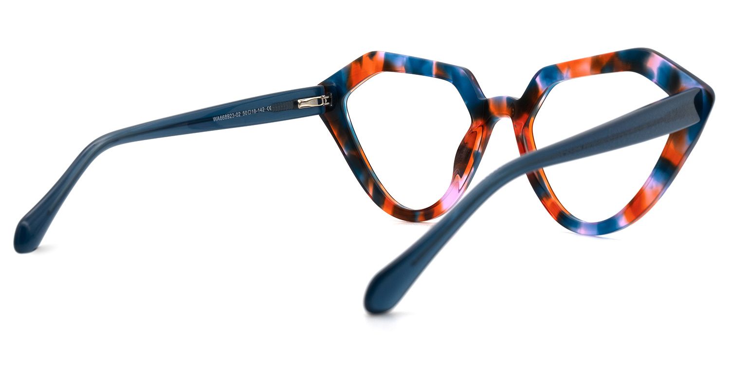 Farhana - Geometric Multicolor Eyeglasses | Vooglam Side View