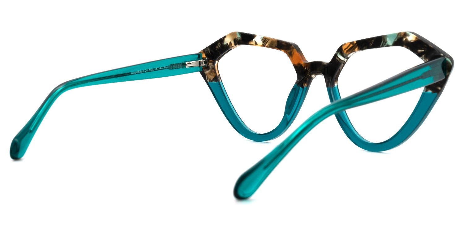Farhana - Geometric Two-tone Eyeglasses by Vooglam - Side View