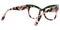 Rudell - Browline Pink/Tortoise Eyeglasses | Vooglam Side View