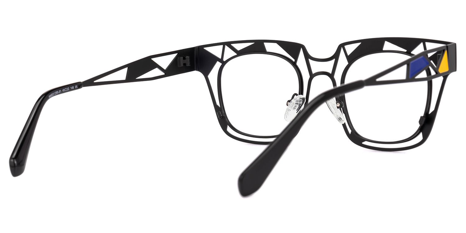Mondrian - Art Inspired Square Glasses | Vooglam Side View