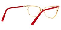 Prianti - Cat Eye Red Eyeglasses | Vooglam Side View