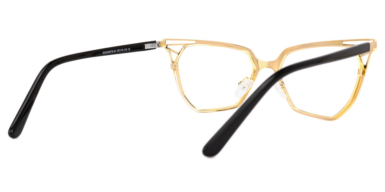 Prianti - Cat Eye Black Eyeglasses | Vooglam Side View