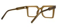 Nadie - Square Brown Eyeglasses | Vooglam Side View