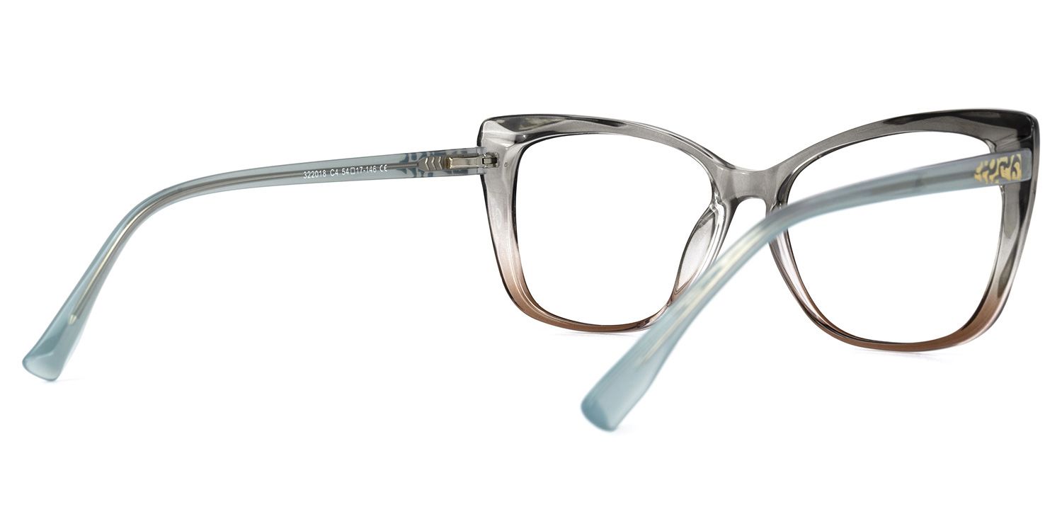 Namid - Butterfly Grey Eyeglasses by Vooglam - Side View
