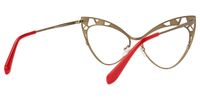 Idaliz - Cat Eye Gold Eyeglasses | Vooglam Side View