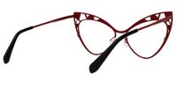 Idaliz - Cat Eye Red Eyeglasses | Vooglam Side View
