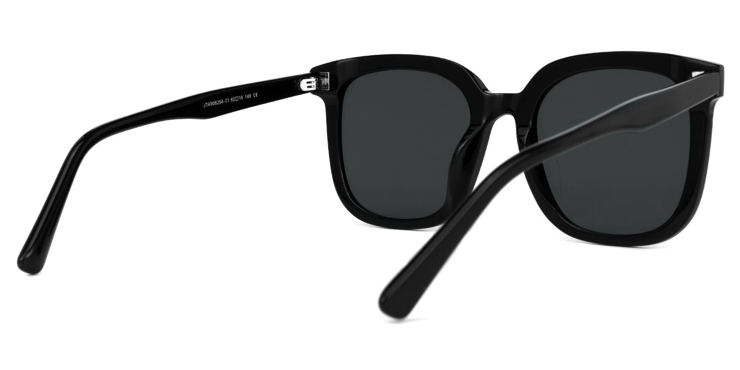 Aalilyanna - Square Black Sunglasses | Vooglam Side View