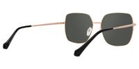 Aamina - Square Gold Sunglasses | Vooglam Side View
