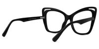 Aaralyn - Butterfly Black Eyeglasses | Vooglam Side View