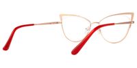 Abarne - Cat Eye Red Eyeglasses | Vooglam Side View