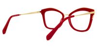 Abbey - Butterfly Red Eyeglasses | Vooglam Side View